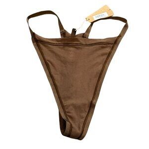 Skims Summer Mesh Thong Mid Rise Panty Jasper XL NWT PN-STT-0664